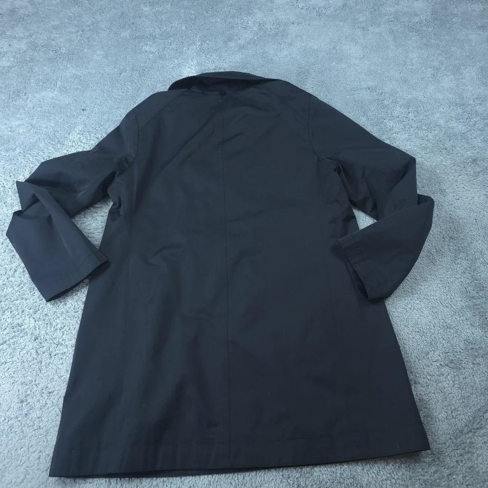 Michael Kors Jacket Womens Large Black Rain Trench Coat Belted